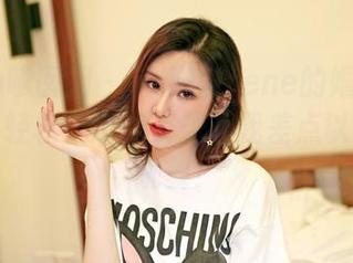 Feilin嗲囡囡 - 萌琪琪Irene的婚纱写真：这个轻松惬意的姿势让我差点以为她要跳舞！